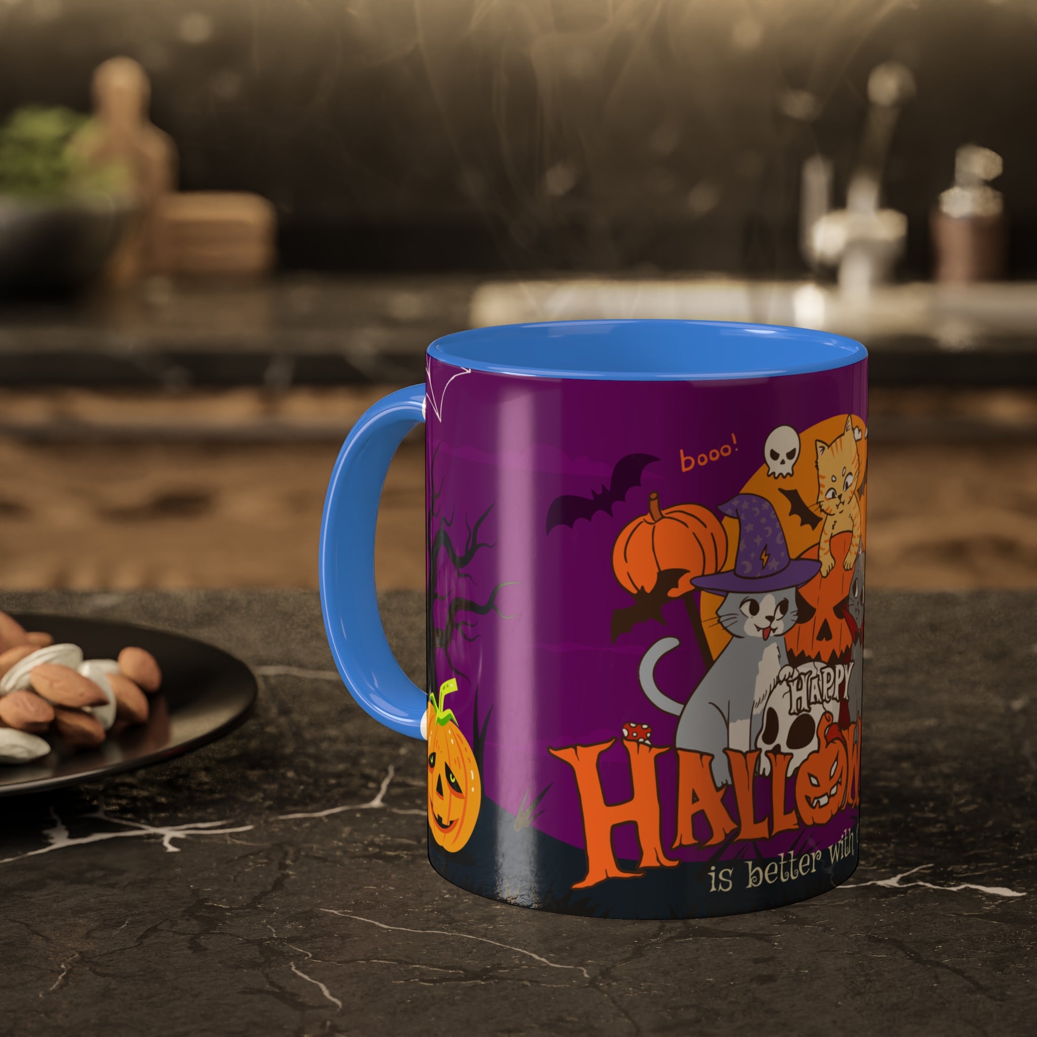 Happy Halloween is Better with Cats | Colorful Mugs